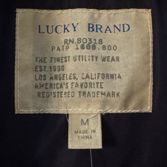 VTG Lucky Brand Men’s Puffer Vest with fleece lined collar. NWT - Picture 3 of 11